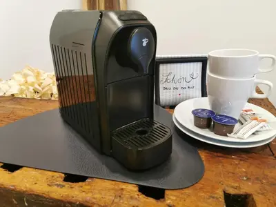 Kaffee-/Teezubehör in der Unterkunft Pension Zum Stellmacher