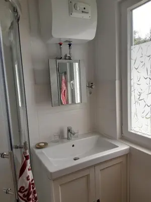 Ein Badezimmer in der Unterkunft Gästehaus im Grünen