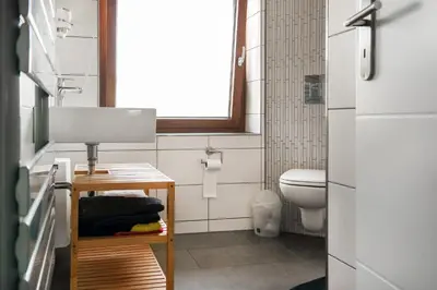 Ein Badezimmer in der Unterkunft Pension Ketzin