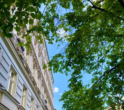 Das Gebäude in dem sich die Ferienwohnung befindet