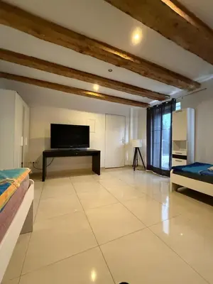 Ein Bett oder Betten in einem Zimmer der Unterkunft Apartment in Berlin with terrace1