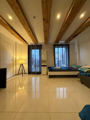 Ein Bett oder Betten in einem Zimmer der Unterkunft Apartment in Berlin with terrace1
