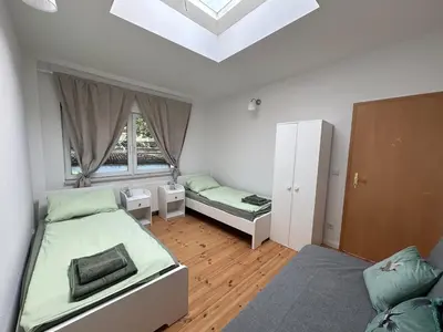 Ein Bett oder Betten in einem Zimmer der Unterkunft Nice apartment in Berlin7