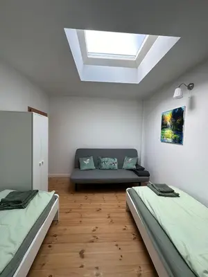 Ein Bett oder Betten in einem Zimmer der Unterkunft Nice apartment in Berlin7