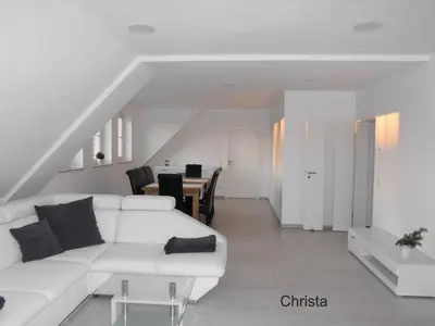 Ein Sitzbereich in der Unterkunft Ferienwohnung Christa & Rosmarie