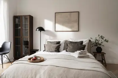 Ein Bett oder Betten in einem Zimmer der Unterkunft Design Apartment with Garden