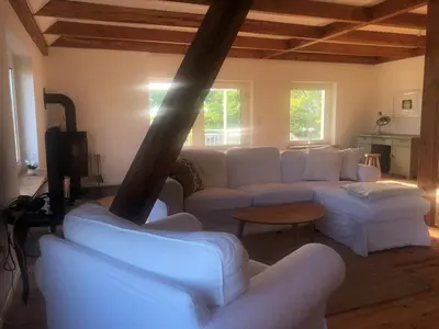 Ein Sitzbereich in der Unterkunft Bruderhof - Retreats & Ferien am See nahe Berlin