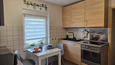 Küche/Küchenzeile in der Unterkunft Ferienwohnung Zur Ziegelei