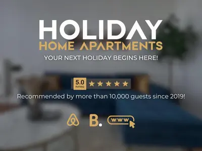 Ein Zertifikat, Auszeichnung, Logo oder anderes Dokument, das in der Unterkunft HolidayHome Apartments I Friedrichshain - Spacious Private Room ausgestellt ist