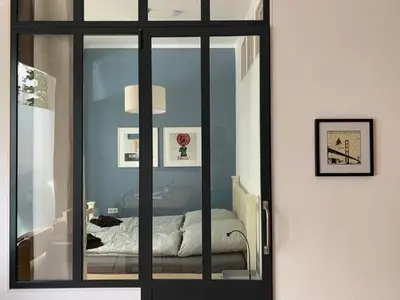 Ein Bett oder Betten in einem Zimmer der Unterkunft Schoene Ferien im Prenzlberg Ela
