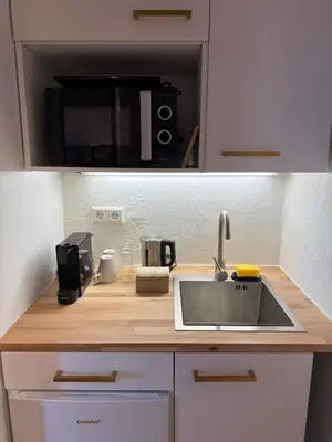 Küche/Küchenzeile in der Unterkunft studio maiy close to Messe