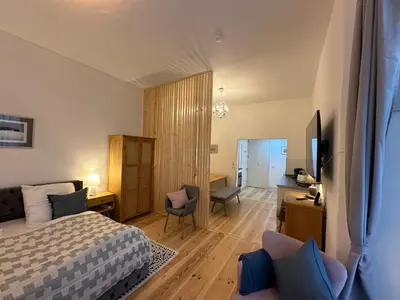 Ein Bett oder Betten in einem Zimmer der Unterkunft ROD 2 Quiet and Familyfriendly Apartment Close to Public Transport