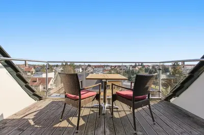 Ein Balkon oder eine Terrasse in der Unterkunft SONN IDYLL Aparthotel
