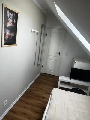 Ein Bett oder Betten in einem Zimmer der Unterkunft Rabbit House