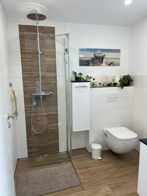 Ein Badezimmer in der Unterkunft Kleines Stübchen im östlichen Speckgürtel von Berlin