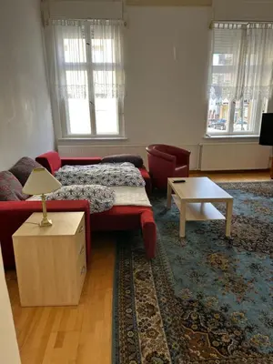 Ein Sitzbereich in der Unterkunft Unterkunft in Luckenwalde