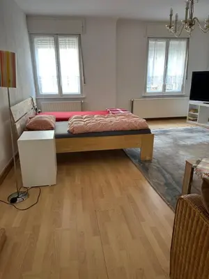 Ein Bett oder Betten in einem Zimmer der Unterkunft Unterkunft in Luckenwalde