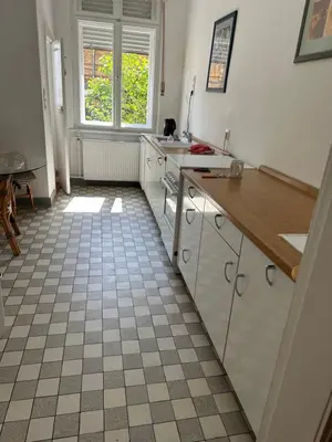 Küche/Küchenzeile in der Unterkunft Unterkunft in Luckenwalde