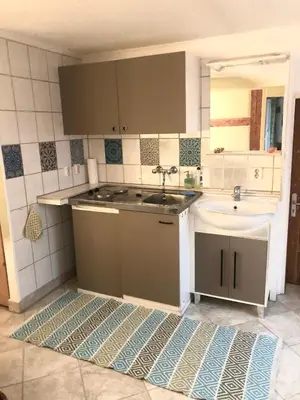 Küche/Küchenzeile in der Unterkunft Altstadt & See & Garten Haustiere willkommen