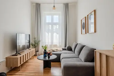 Ein Sitzbereich in der Unterkunft Cozy 1BR - Family Retreat in Potsdam!