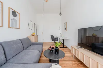 Ein Sitzbereich in der Unterkunft Cozy 1BR - Family Retreat in Potsdam!