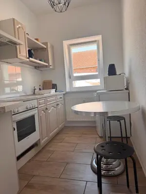 Küche/Küchenzeile in der Unterkunft Ferienwohnung Falkenberg