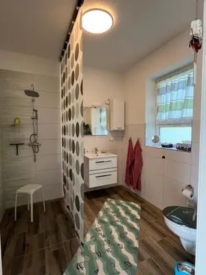 Ein Badezimmer in der Unterkunft Ferienwohnung im Grünen