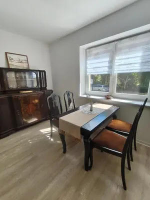 Ein Sitzbereich in der Unterkunft Ferienapartment am Dorfteich