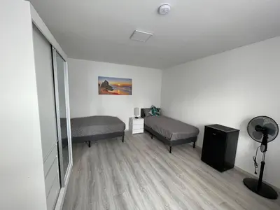 Ein Sitzbereich in der Unterkunft Appartementhaus Strausberg-Nord