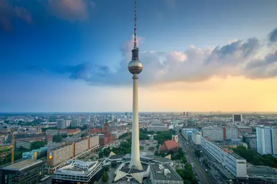 Ein allgemeiner Blick auf Berlin oder ein Stadtblick von der Ferienwohnung aus