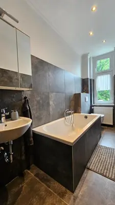 Ein Badezimmer in der Unterkunft Stadtquartier No 1