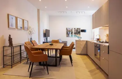 Küche/Küchenzeile in der Unterkunft StyleApartments #9