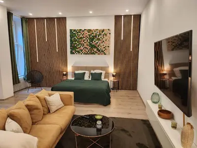 Ein Sitzbereich in der Unterkunft Design Apartment mit Loftfeeling in Charlottenburg