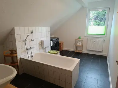 Ein Badezimmer in der Unterkunft NEU! Ferienwohnung am Grimnitzsee