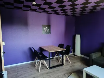 Ein Sitzbereich in der Unterkunft NEU! Ferienwohnung am Grimnitzsee