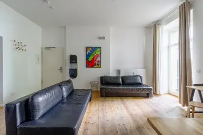 Ein Sitzbereich in der Unterkunft Mooeve Flatboxi Apartments