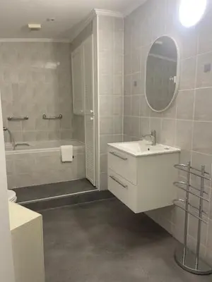 Ein Badezimmer in der Unterkunft Ferienwohnung