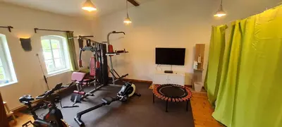 Das Fitnesscenter und/oder die Fitnesseinrichtungen in der Unterkunft Sonnenlandhof