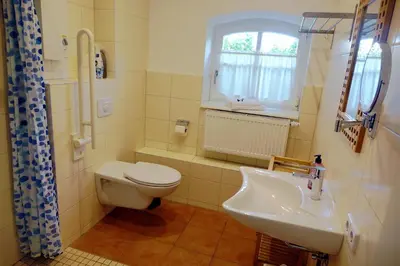 Ein Badezimmer in der Unterkunft Sonnenlandhof