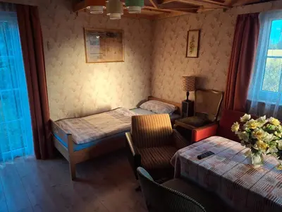 Ein Bett oder Betten in einem Zimmer der Unterkunft Ferienhaus Karow