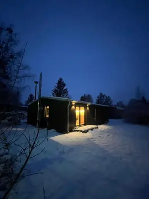 Haus 2 am Grimnitzsee - hochwertiges Design, mit eigenem Garten und nah am See im Winter