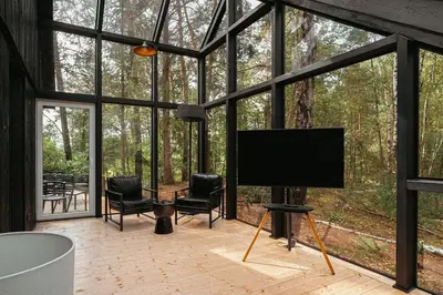 TV/Unterhaltungsangebot in der Unterkunft Modernes Tiny House im Spreewald