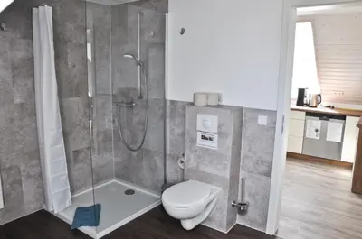 Ein Badezimmer in der Unterkunft Schäferstübchen - Urlaub auf dem Bauernhof