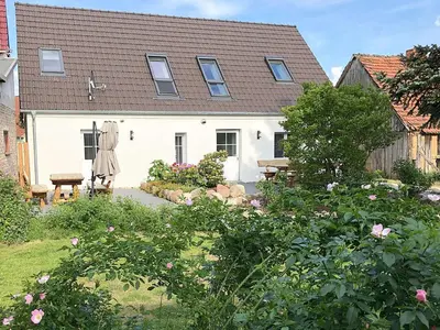 Ein Garten an der Unterkunft Schäferstübchen - Urlaub auf dem Bauernhof