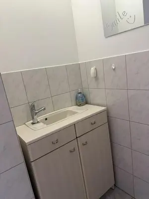 Ein Badezimmer in der Unterkunft Kleine Idylle