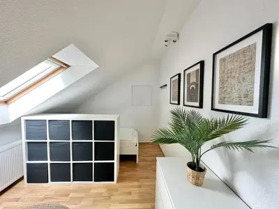 Ein Sitzbereich in der Unterkunft Arbio Monteurzimmer in Kremmen Free WiFi & Parking