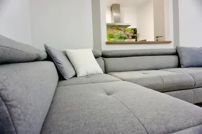 Ein Sitzbereich in der Unterkunft Ferienwohnung Sonnenschein