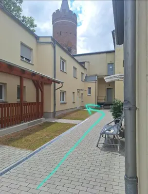 Das Gebäude in dem sich die Ferienwohnung befindet