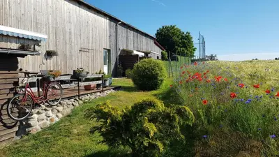 Ein Garten an der Unterkunft Pension zum Wiesengrund