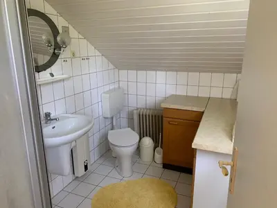 Ein Badezimmer in der Unterkunft Bad Saarow Ferienhaus Am Hafen